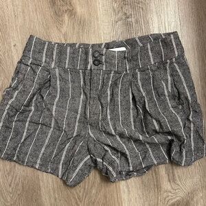 Calvin Klein Womens Sz 4 Shorts Linen Blend Pockets Pleated Front